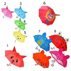 Зонт со свистком и ушками, диаметр 75 см (D01821sim)