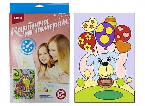 Картина по номерам для малышей - Щенок путешественник (Lori, Ркн-004)