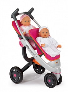 Коляска для кукол-близнецов Quinny (Smoby, 551590) Коляска для кукол-близнецов Quinny (Smoby, 551590)