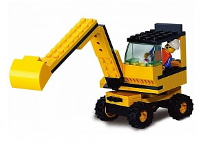 Конструктор - Строительная техника: экскаватор с фигурками и аксессуарами, 106 деталей (Sluban, M38-B9600)