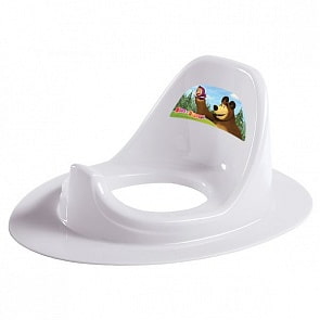 Накладка на унитаз с аппликацией "Маша и Медведь", цвет белый (Бытпласт, 431379816sim)