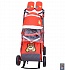 Санки-коляска Snow Galaxy City-2 - Мишка с бабочкой на красном, на больших колесах Eva, сумка, варежки  - миниатюра №9