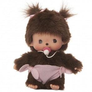 Мягкая игрушка – Девочка Bebichhichi в подгузнике. 15 см (Monchhichi, 235380) Мягкая игрушка – Девочка Bebichhichi в подгузнике. 15 см (Monchhichi, 235380)