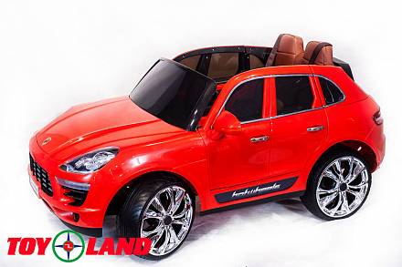 Электромобиль Porsche Macan красного цвета 