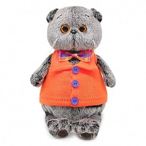 Мягкая игрушка – Басик в вязаном жилете, 19 см (Budi Basa, Ks19-103)