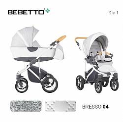 Детская коляска Bebetto Bresso 2 в 1, белая/bia 04 (Bebetto, WB145_04) - миниатюра