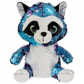 Игрушка мягкая Енот из пайеток  21 см (Мульти-Пульти, JE8527-2NS)