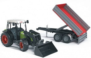 Трактор Bruder Claas Nectis 267 F с погрузчиком и прицепом (Bruder, 02-112)