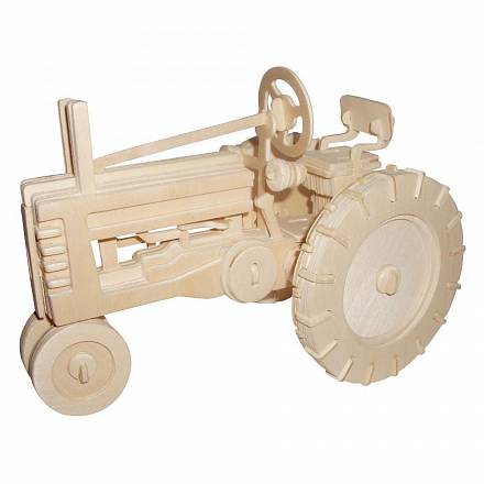 Модель деревянная сборная - Трактор фермерский 