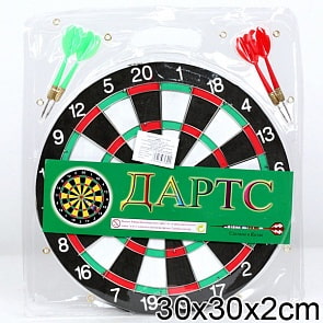 Набор для игры в Дартс – мишень + 4 дротика (W025-H24004sim)