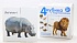Кубики с картинками - Африканские животные, без обклейки, 4 штуки  - миниатюра №2