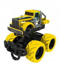 Машинка с краш-эффектом, пул-бэк, желтая (Funky Toys, 60005)