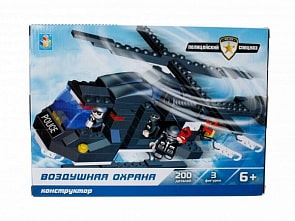 Конструктор - Полицейский Спецназ, воздушная охрана, 200 деталей (1toy, Т57018)