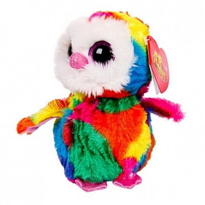 Мягкая игрушка - Совенок мультиколор, 15 см (Abtoys, M0034п)