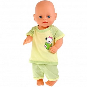 Костюм для кукол ™Карапуз 40-42 см - Медвежонок, футболка и шорты (Карапуз, OTF-1902S-RU)