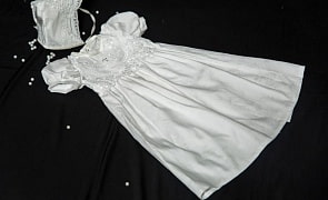 Крестильный набор для девочки – Ангелина, молочный, 0-6 мес. (Мой Ангелок, 00-0013668 _0-6 мес молочный)