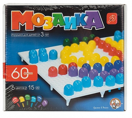 Мозаика, 60 фишек, 6 цветов 