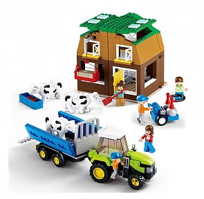 Конструктор - Молочная ферма, с фигурками, 512 деталей (Sluban, M38-B0561)