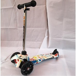 Детский трехколесный самокат, полиуретановые колеса 12 и 8 см, нагрузка до 30 кг (Next, KS214-C1sim) 