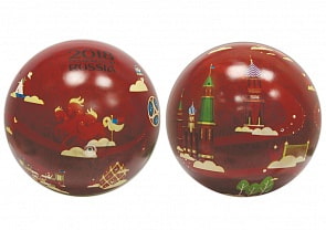 Мяч FIFA-2018 – Забивака, красный, город, 23 см (Solmar, Т11841)