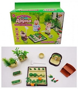 Набор аксессуаров для садоводства - Счастливые друзья, 24 предмета (ABtoys, PT-00716)
