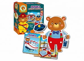 Игра с подвижными деталями - Мишка (Vladi Toys, VT2109-06)