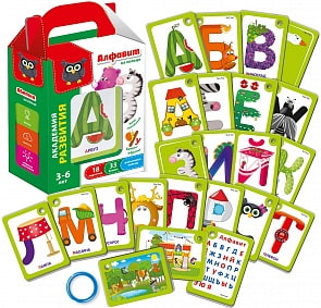 Игра настольная Карточки на кольце - Алфавит (Vladi Toys, VT5000-01)