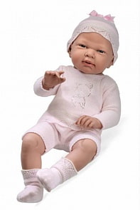 Виниловый пупс Elegance в розовом костюмчике со стразами Swarowski – Котенок (Arias, Т59291)