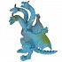 Игрушка из пластизоля – Трехголовый голубой дракон 10 см, с яйцом   - миниатюра №1