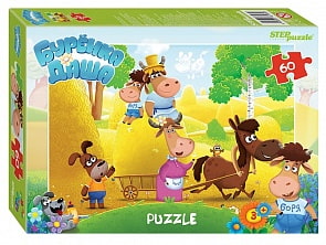 Пазл Буренка Даша, 60 деталей (Степ пазлы, 81184)