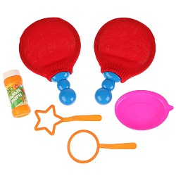 Набор для пускания мыльных пузырей – Ми-ми-мишки - Прыгунцы, 2 ракетки, 50 мл (Играем вместе, BB4415-PP-MMM) - миниатюра