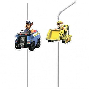 Трубочка для коктейля Щенячий патруль, 24 см 6 штук (Procos, 1502-3528)