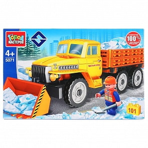 Конструктор Город мастеров – Урал снегоуборщик, с фигуркой, 101 деталь (Город мастеров, 5071-KK)