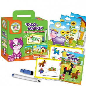 Игра с карточками - Чудо-маркер - Ферма (Vladi Toys, VT2100-12)