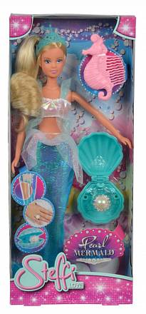 Кукла Штеффи - Жемчужная русалка, съемный хвост, с аксессуарами 