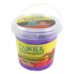 Кинетическая глина, фиолетовая, банка 230 грамм  (1Toy, Т11355) - миниатюра