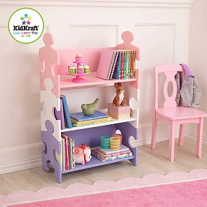 Система хранения Пазл, цвет – пастель Puzzle Bookshelf Pastel (KidKraft, 14415_KE)