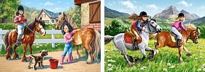 Пазл Castorland 165*240 деталей, Верхом на лошади (Castorland, C021079)