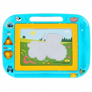 Магнитная доска для рисования с трафаретом - Синий Трактор (Играем вместе, HS8006KSBT)