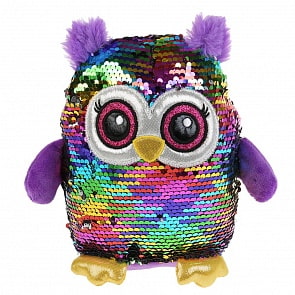 Игрушка мягкая сова - Варя из пайеток, 19 см (Мульти-пульти, 43044ENS)