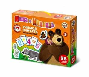 Настольная игра Материал иллюстрированный счётчик из серии Маша и Медведь (Десятое Королевство, 01441ДК)