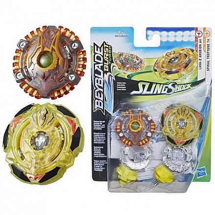 Набор из 2 волчков BeyBlade Burst Слингшок - Lava-X Anubion A4 & Spiral Treptune K4 