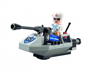 Конструктор Combat Zones - Военно-морской катер с фигуркой, 33 детали (Enlighten Brick, BRICK815)