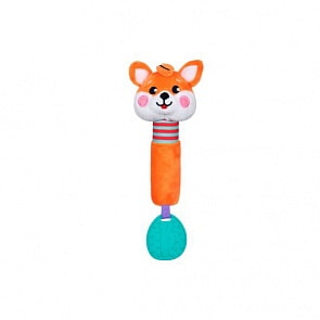 Пищалка с силиконовым прорезывателем – Лисенок (Жирафики, 939515)