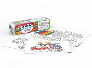 Набор для творчества с карандашами - Городские машины (Magneticus, PNT-007)