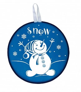 Сани-ледянка круглая – Снеговик, голубой, 40,5 см (RT, 7204RT)