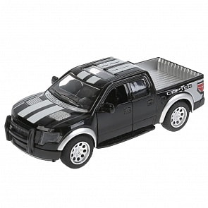 Металлическая инерционная модель – Пикап, 12,5 см, открывающиеся двери, черный (Технопарк, YW112715-R)