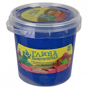 Кинетическая глина темно-синяя, банка 200 гр. (1Toy, Т11356а)