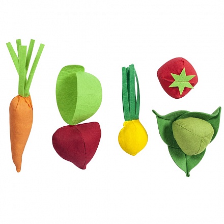 Набор овощей 5 предметов с карточками 
