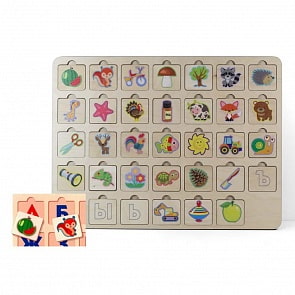 Игра развивающая деревянная - Азбука 2 (Десятое королевство, 00745ДК)